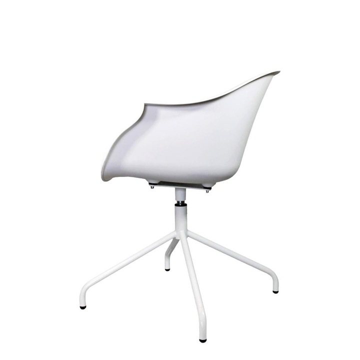 Scaun de birou, ArtPro, Plastic, 41 x 56 x 74cm, Alb