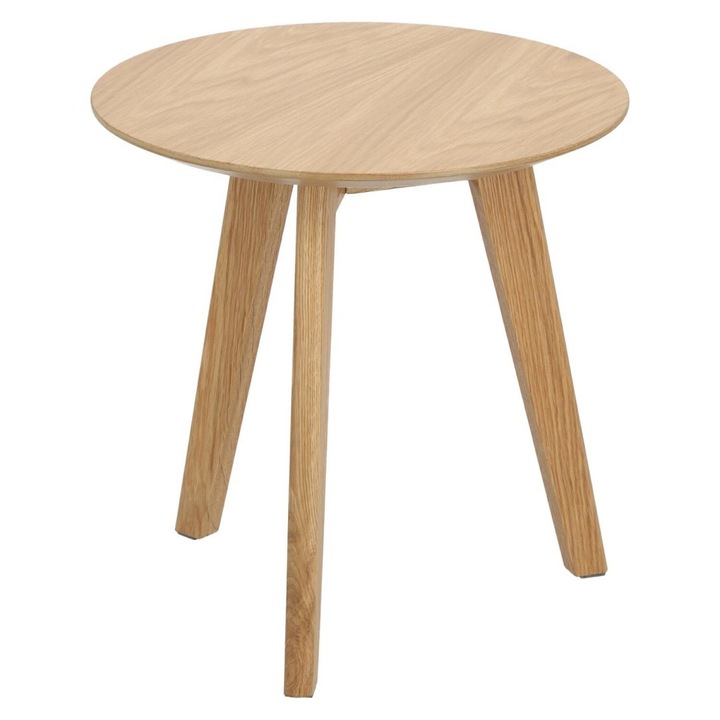 Masuta de cafea, ArtPro, MDF/Lemn masiv, 40x40 cm, Maro