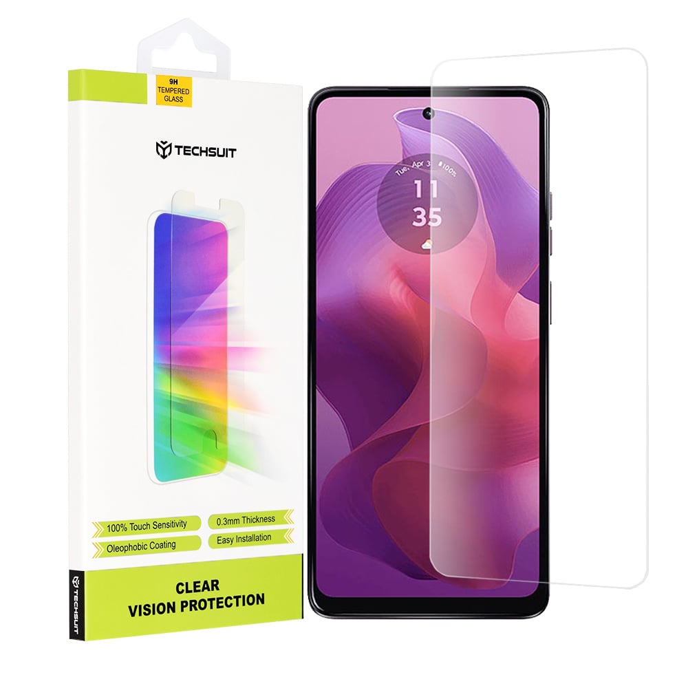 Folie pentru Motorola Moto G04 - Techsuit Clear Vision Glass - Transparent