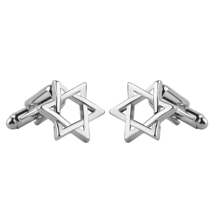 Бутони Star of David Titan 5822, Sic Moda, Silver