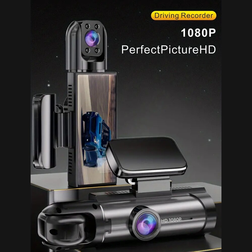 Camera de bord auto 2in1, Full HD 1080P, Fata-Interior, Inregistrare ...