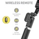 SONORH® teleszkópos állvány, fotó/videó/élő, Bluetooth, távirányítóval, 80 cm, kompatibilis iPhone, Samsung, Huawei, fekete