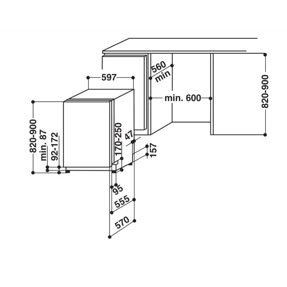 whirlpool powerclean 6th sense integrated dishwasher