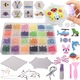 Set 2800 Margele idealSTORE, modele 3D, Lipire prin Stropire cu Apa, 24 de Culori Diferite, Include Modele si Sabloane, Pandantive, Dezvolta Concentrarea, Creativitatea si Abilitatile Artistice, Multicolor