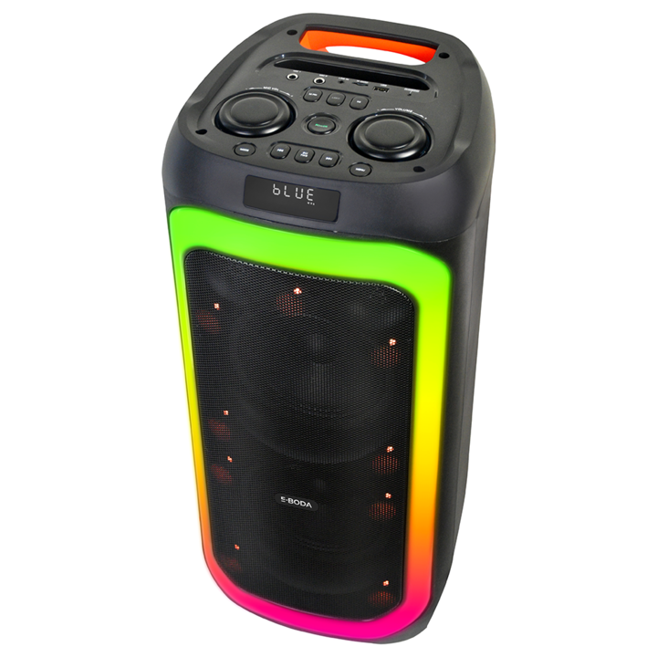 Boxa Karaoke E-Boda Party 400 Pro, Bluetooth 5.0, Autonomie 8 ore, Efecte luminoase RGB, TWS, Microfon Wireless, Negru