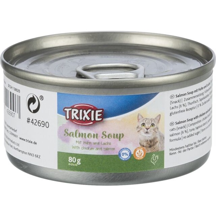 Trixie Macskaeledel, Lazacos-Csirkés Leves, 80 g, 42690