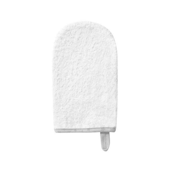 BabyOno ръкавичка за баня, бебешка, 100% памук, бяла