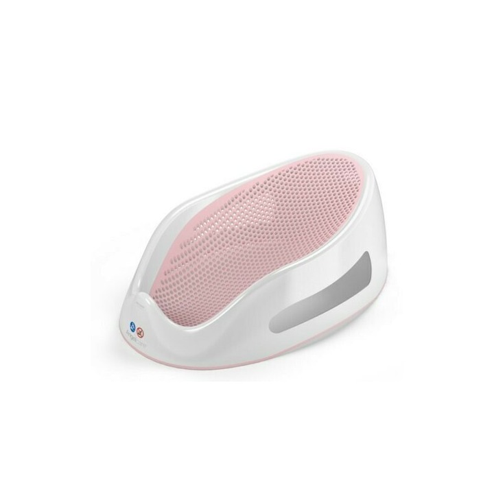 Поддръжка за баня Angelcare, ергономична, мека на допир, от раждането, светло розова