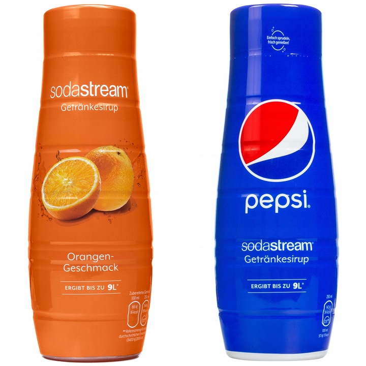 Sodastream szörpök, vízkoncentrátumok Klasszikus Narancs + Pepsi 440ml, 2 db