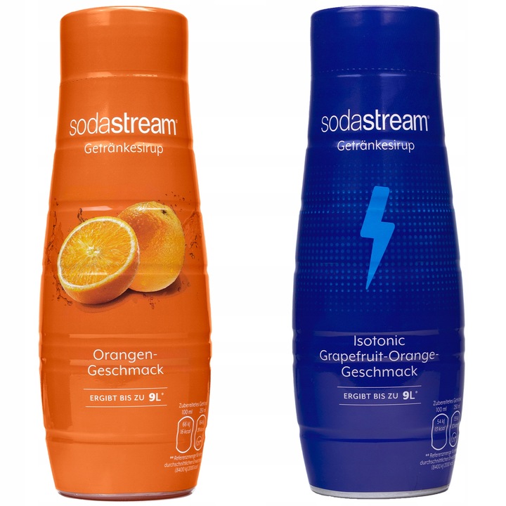 Sodastream szörpök, vízkoncentrátumok Klasszikus Narancs + Izotóniás 440ml, 2 db