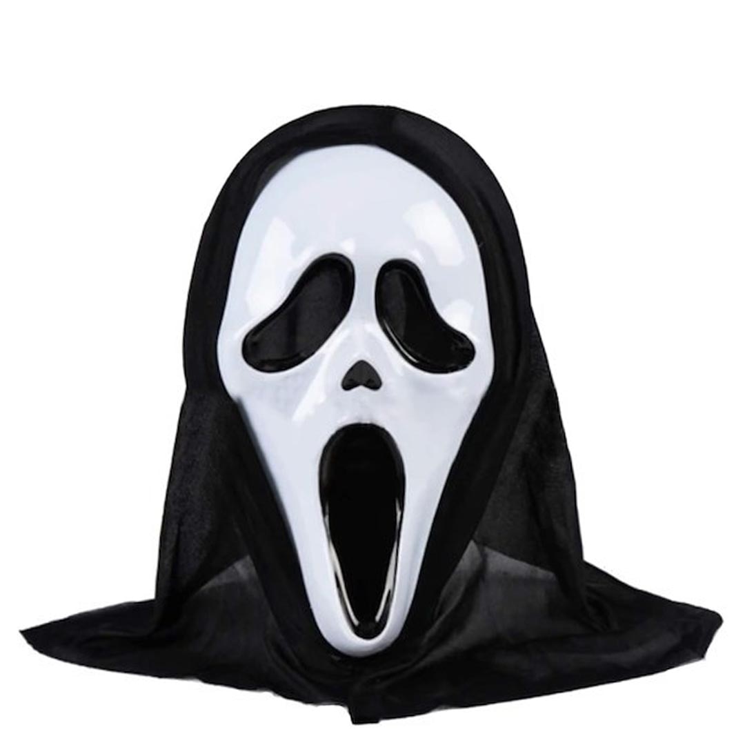 Хелоуин маска Scream Mask Springos, Пластмаса, Черен - eMAG.bg