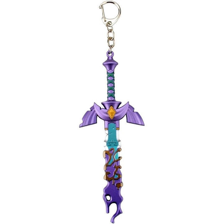 Breloc Decayed Master Sword, KitsKap®, Aliaj, Violet