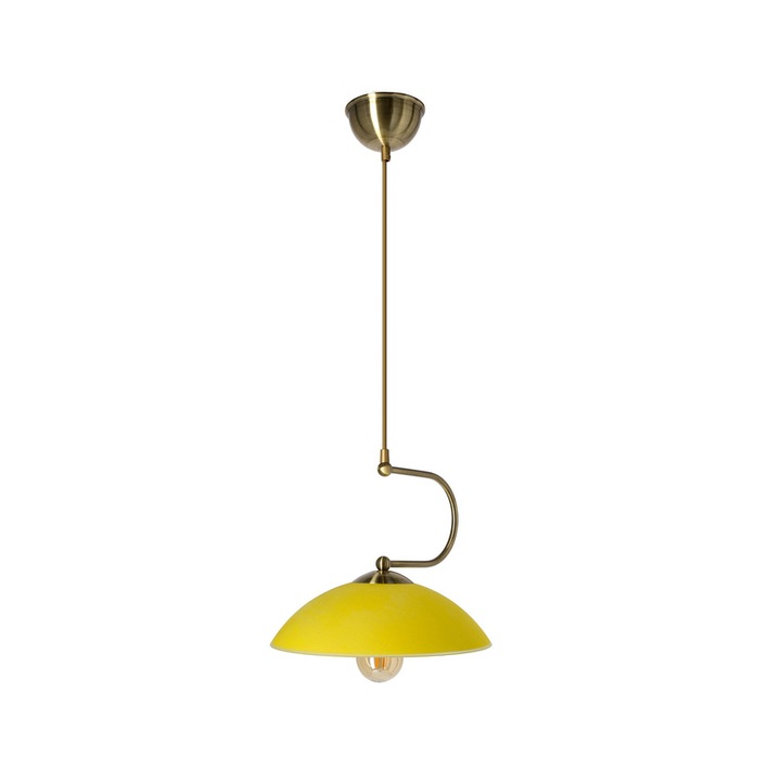 Полилей Candellux Lighting, Стъкло, Жълт/Златист