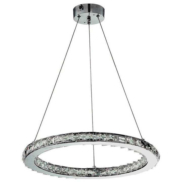 Полилей Candellux Lighting, Стъкло, Led, 24W, Сребрист