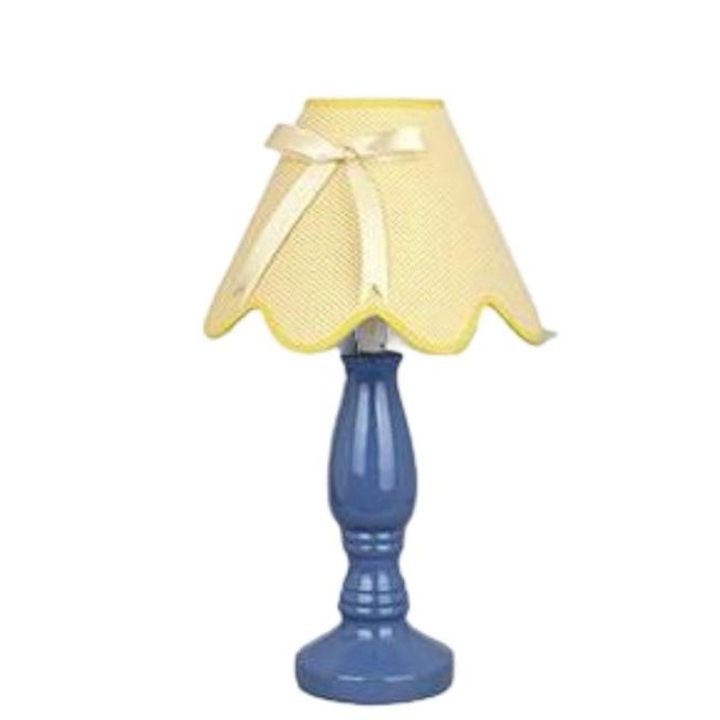 Veioza, Candellux Lighting, Ceramica, 41cm, E14, Albastru/Galben