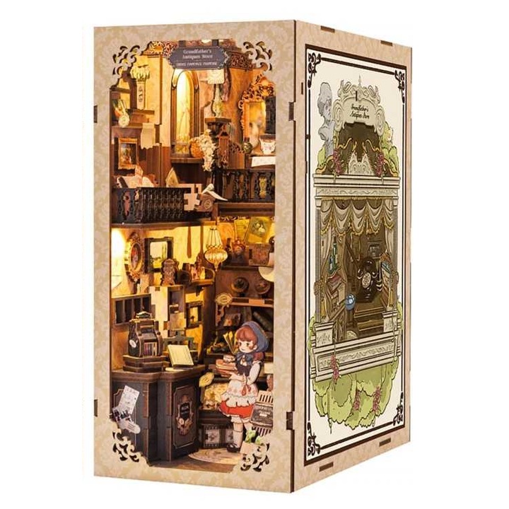 Cutebee 3D Puzzle, Miniatűr ház Könyvkuckó DIY Antikvárium, 349 db-os