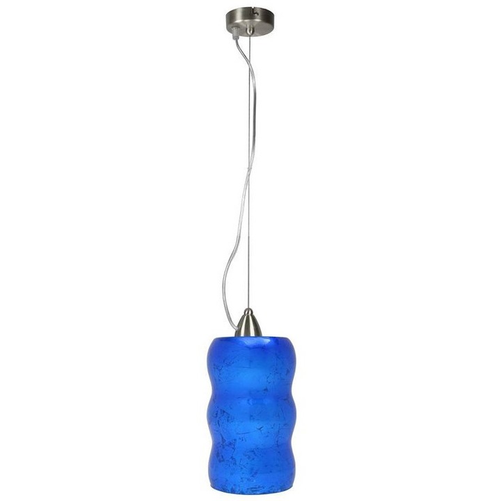 Полилей Candellux Lighting, Стъкло, Син/Сребрист