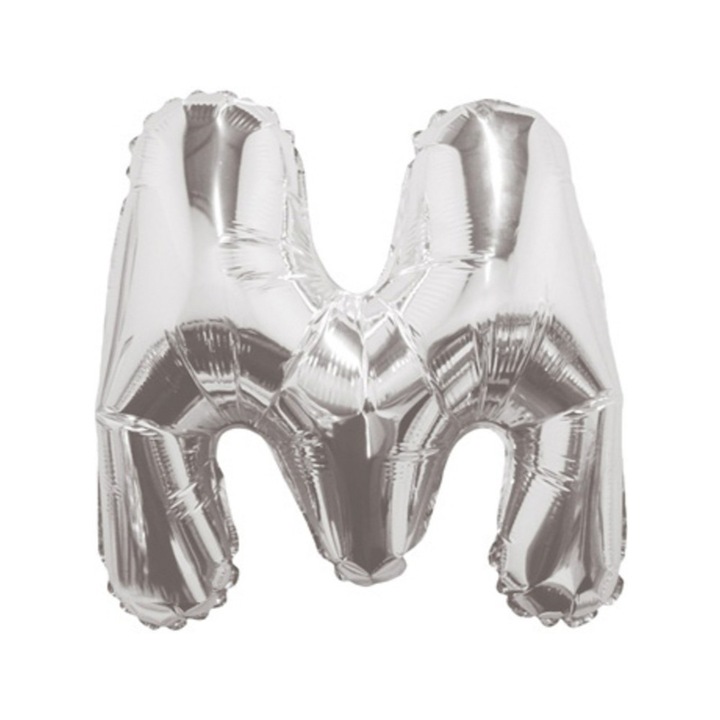Balon Folie 35cm Litera M ARGINTIU 34905-14