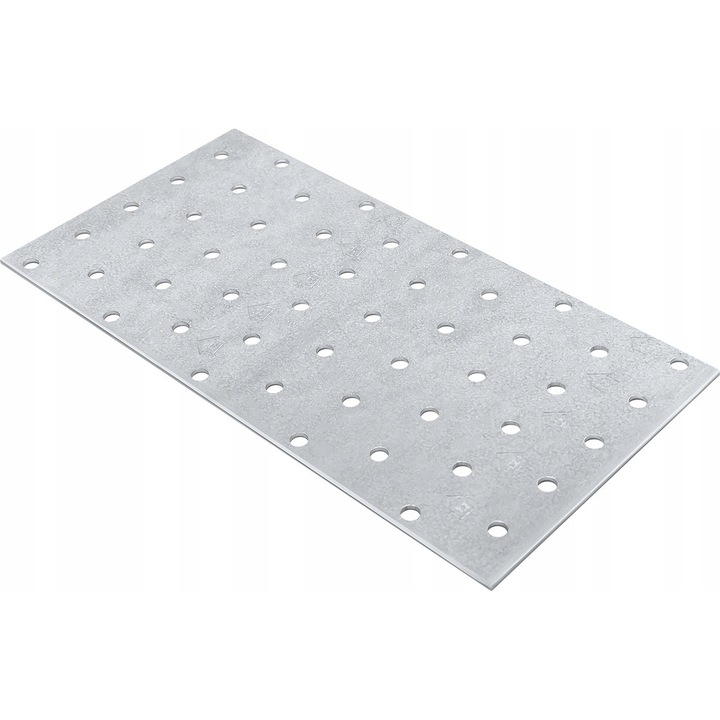 Set 50 Placa perforata pentru lemn, 100x200mm, conector dulgherie plat, PP12, Techniki zamocowan