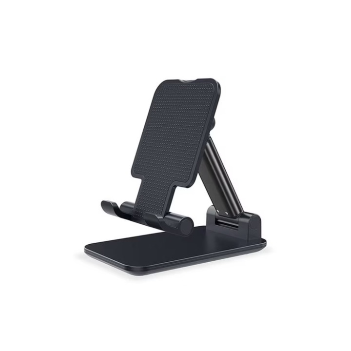 Összecsukható univerzális tartó telefonhoz vagy táblagéphez, kihúzható karral és töltő funkcióval