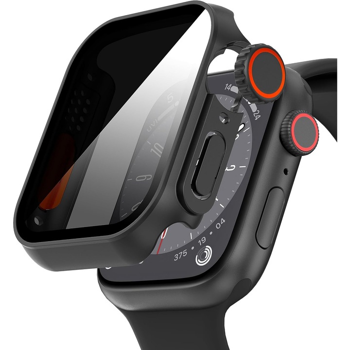 Apple Watch Series 9/8/7 tok Anti Spy védőtok, 45 mm, fekete, JENUOS®