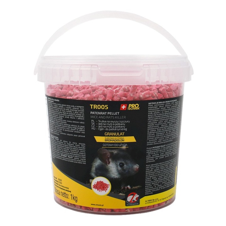 Hideg granulált rágcsáló elleni csali 1000 g, Bromadiolonnal, 4-10 napos eredmény