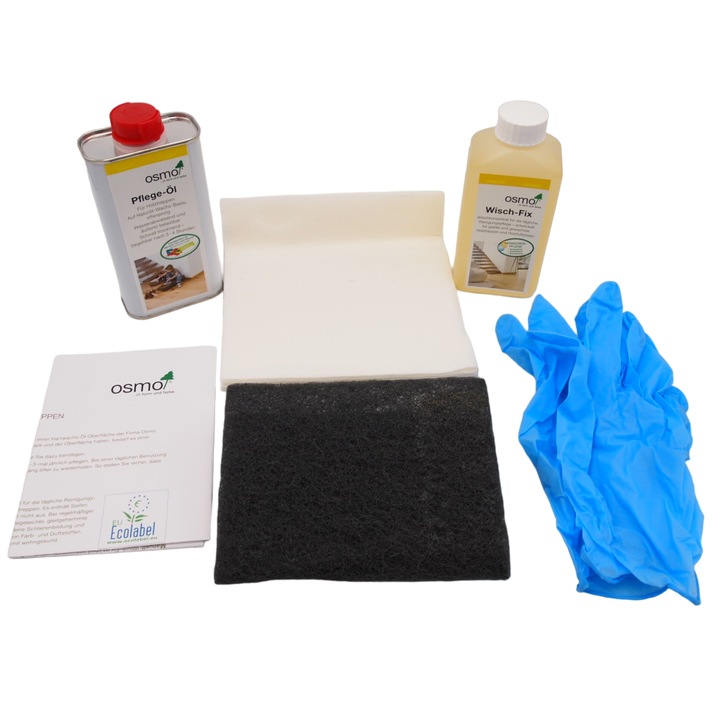 Set intretinere si revigorare scari din lemn, Osmo, Treppen-Pflegebox, 5 piese in set