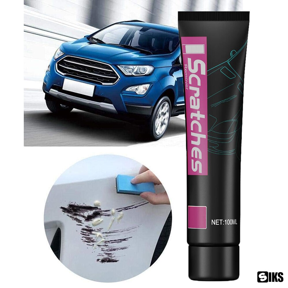 Solutie Pentru Zgarieturi Auto SIKS Tip Pasta Polish, Corector,  Decontaminare, Indepartare Si Reparare Pete Masina, Compatibila Cu Toate  Culorile, H1336, Burete Inclus, 100 Ml 