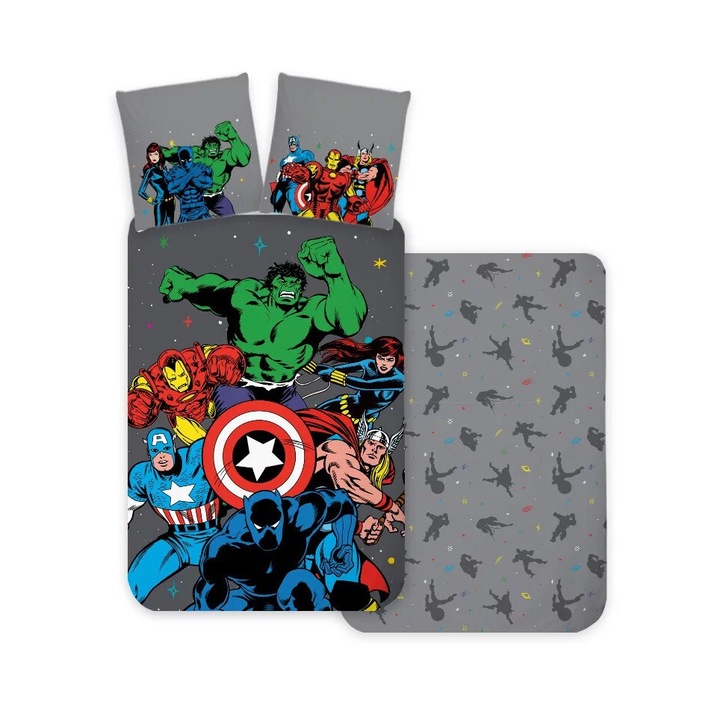 Bosszúállók Classic Comic Style ágyneműhuzat 140×200cm, 70×90 cm