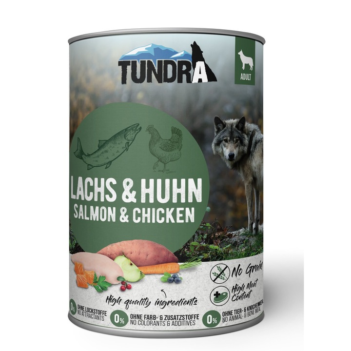 Hrana umeda caini Tundra Dog Somon & Pui 400g