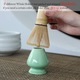 Set 3 accesorii ceai Matcha, Hggzeg, Usor de utilizare, Ceramica/Bambus, Set perfect pentru a pregati o cupa traditionala de matcha, Maro/Verde