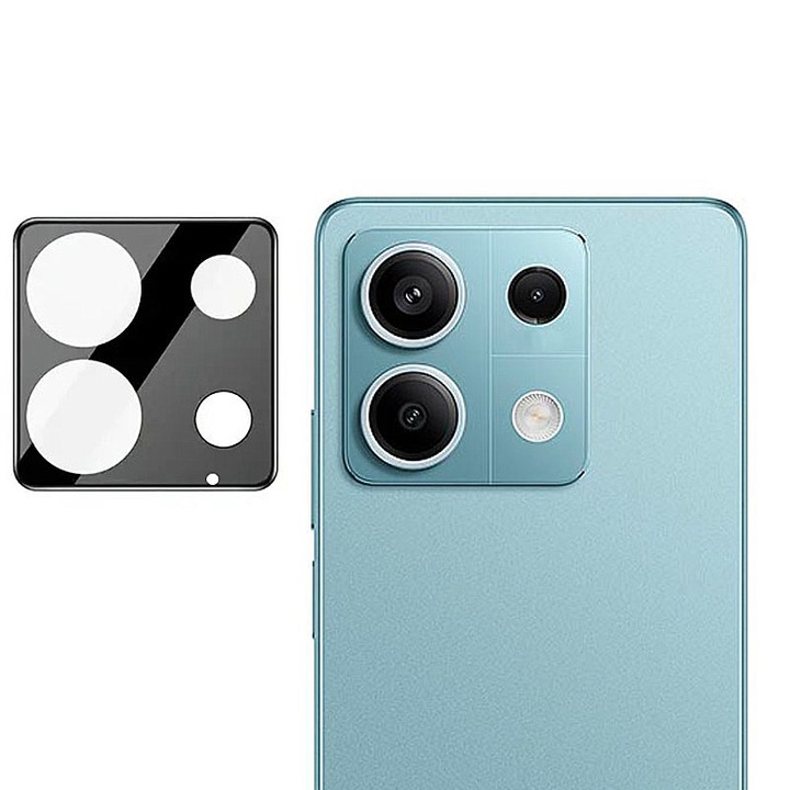Fényképezőgép védőfólia Xiaomi Redmi Note 13 5G / Note 13 Pro 5G készülékekhez, FullHD Ultra Technology adatvédelmi üveg, fekete