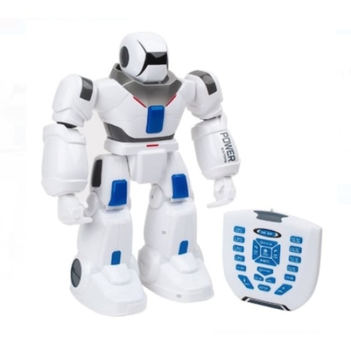 Robot de jucarie inteligent cu telecomanda, incarcare USB, Interactiv, Dansator, Alb
