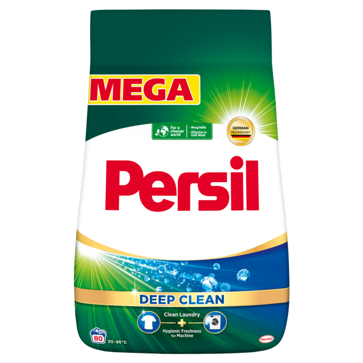 Detergent de rufe pudra Persil Deep Clean Universal, 80 spalari, 4,4kg