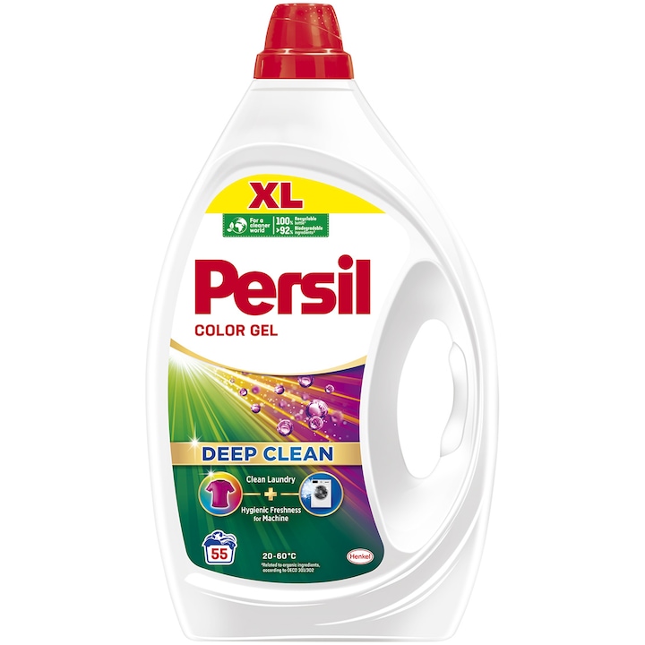 Detergent de rufe lichid Persil Deep Clean Color, 55 spalari, 2,475l