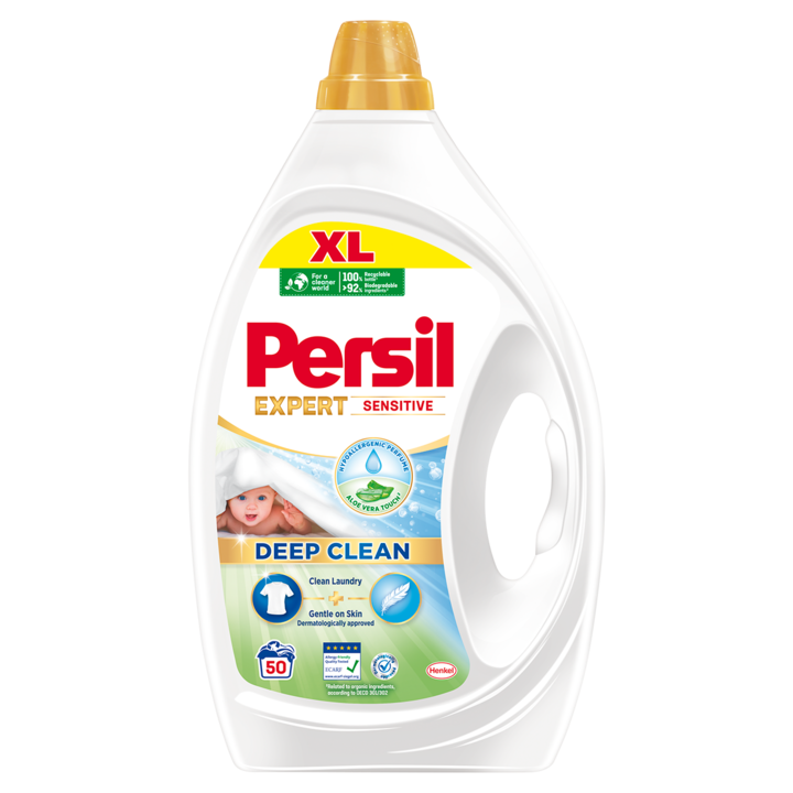 Detergent de rufe lichid Persil Deep Clean Expert Sensitive, 50 spalari, 2,25l