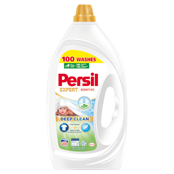Detergent de rufe lichid Persil Deep Clean Expert Sensitive, 100 spalari