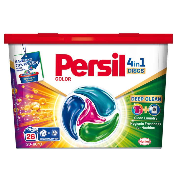 Препарат за пране Persil 4in1 Discs Color, 26 пранета