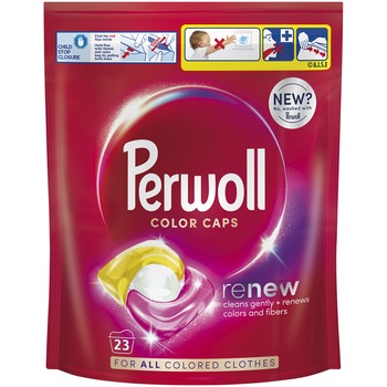 Detergent de rufe capsule Perwoll Renew Color, 23 spalari