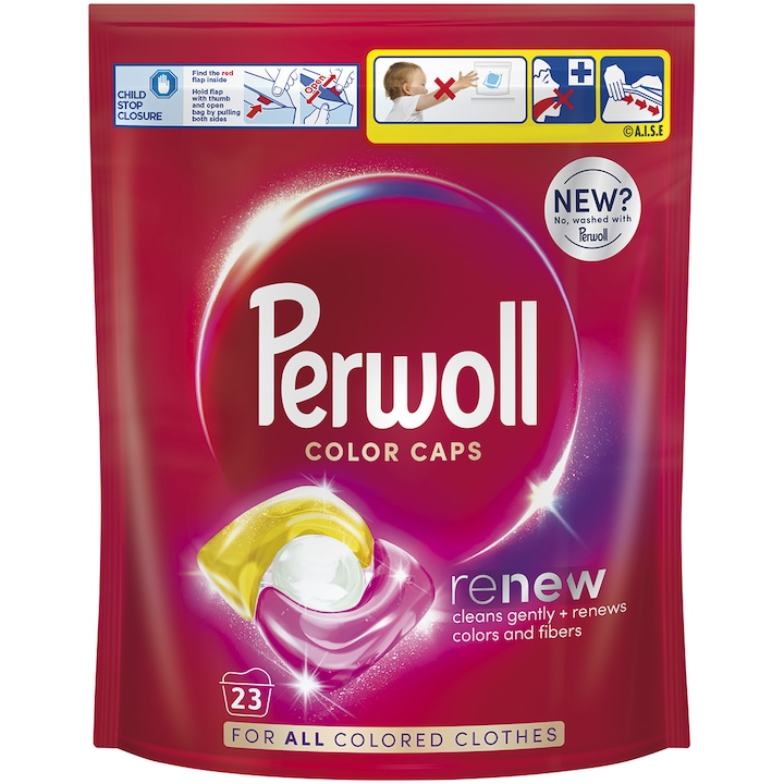 Капсули за пране Perwoll Renew Color, 23 изпирания