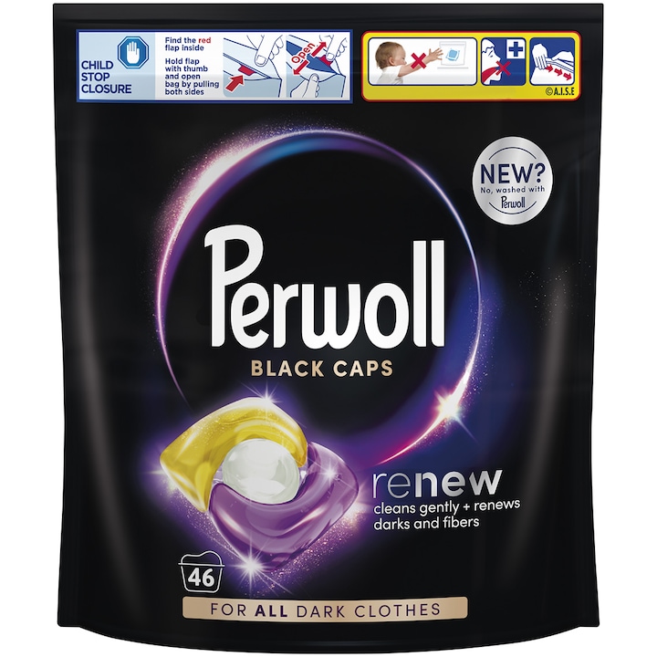 Капсули за пране Perwoll Renew Black, 46 изпирания