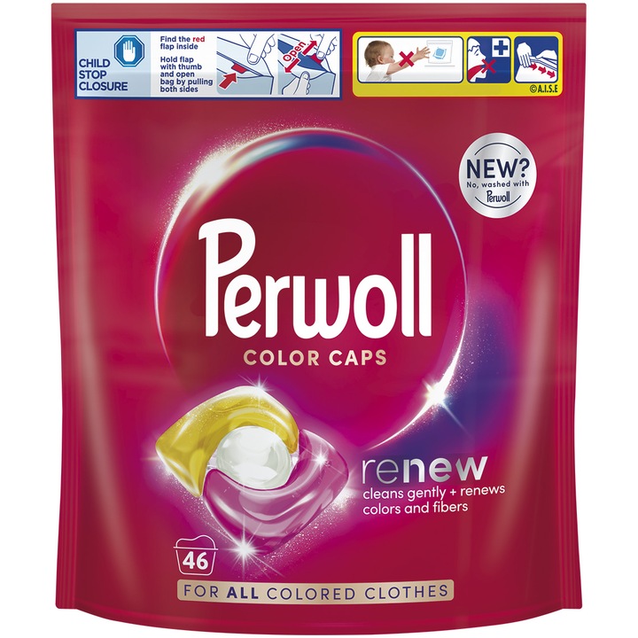 Капсули за пране Perwoll Renew Color, 46 изпирания