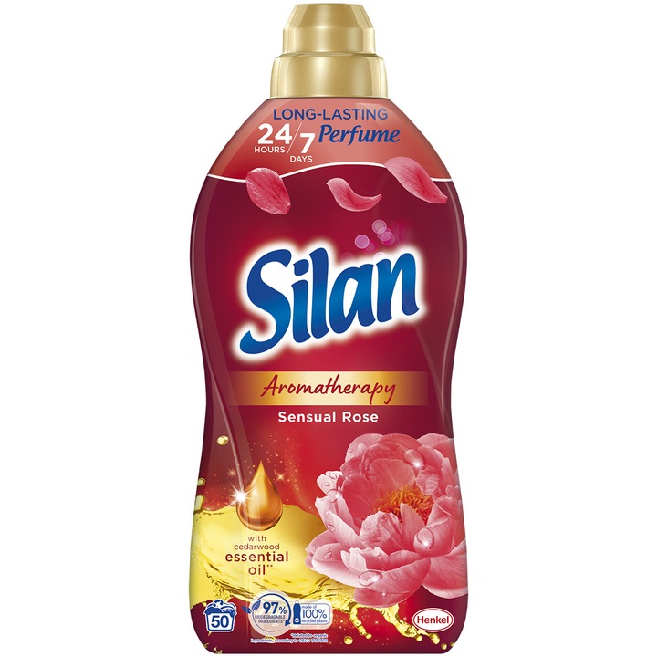 Mosodai kondicionáló Silan Aroma Therapy Sensual Rose, 50 mosás, 1100 ml