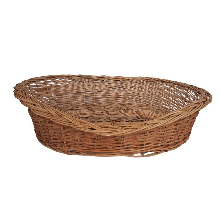 Cos impletit din rachita naturala pentru caine, 85X56 CM Exterior