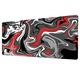 Mousepad gaming, pentru jucatori, Yulinland, Anti-alunecare, Waterproof, 800x300x3mm, Rosu-cenusiu