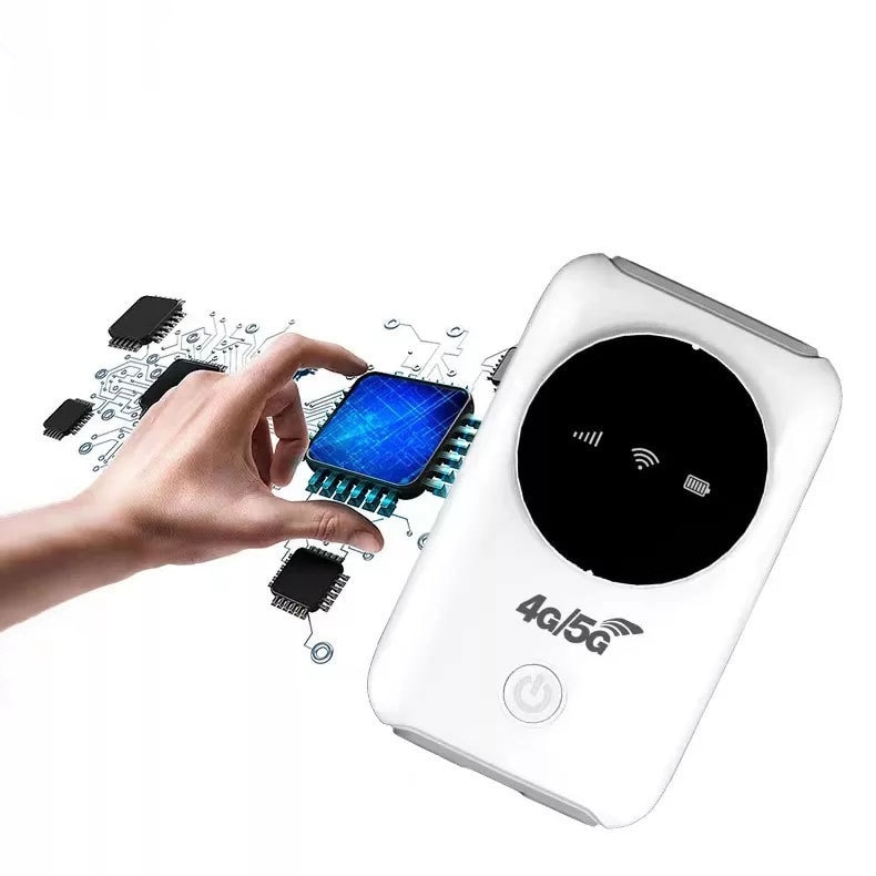 4G/5G Wi-Fi router, BOMSTOM, SIM foglalat, hordozható, 3200 mAh, fehér ...