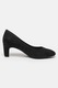 Tamaris, Pantofi de piele intoarsa ecologica cu toc masiv, Negru, 40