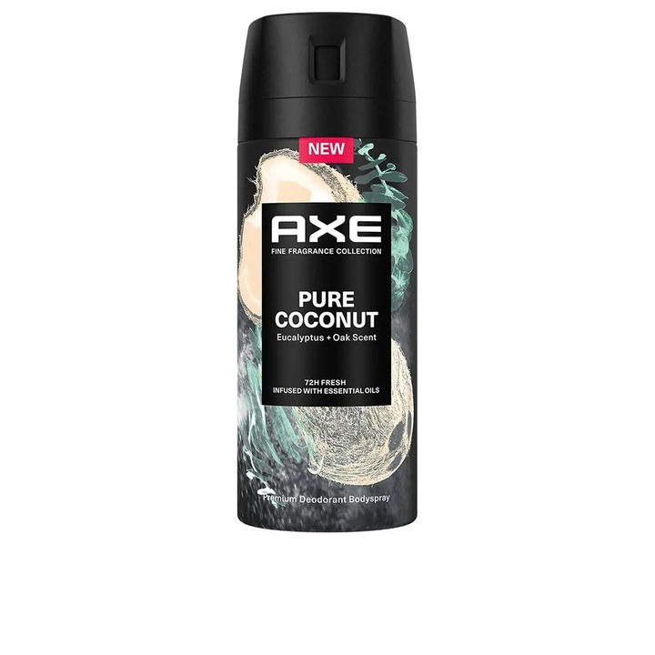 Deodorant-spray cu aroma naturala de cocos, AXE Pure Coconut, 150 ml