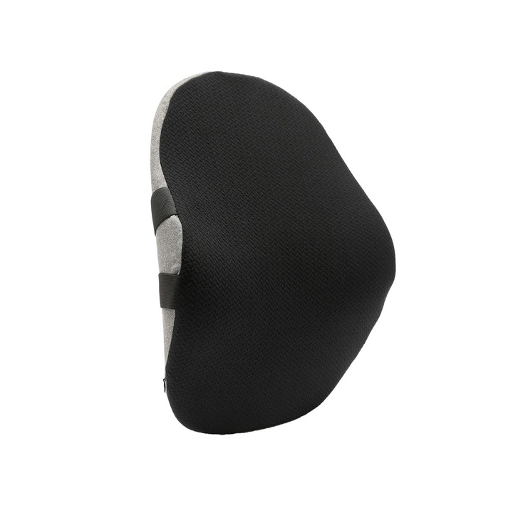 Perna pentru spate, Mosh, Spuma cu memorie, Husa elastan, Negru/Gri