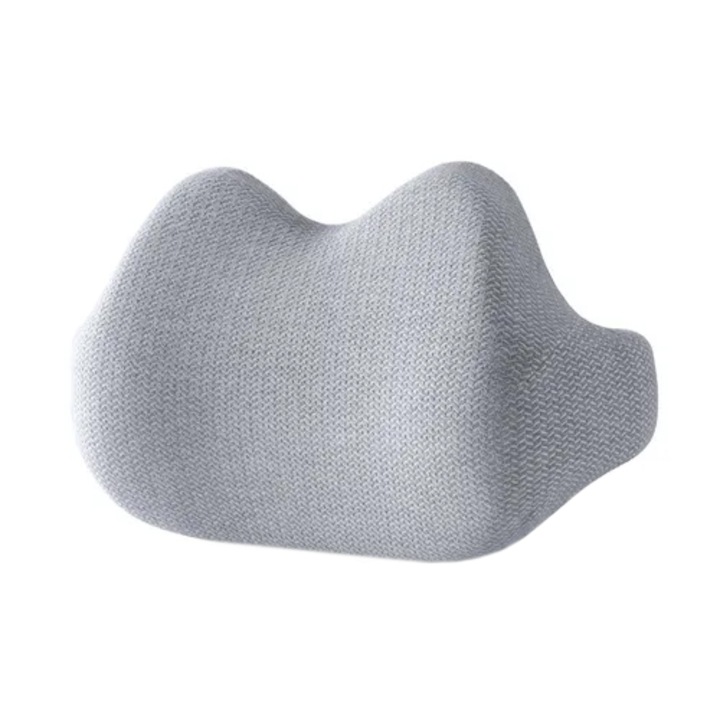 Suport lombar, Mosh, Spuma cu memorie, Anti-alunecare, 29 × 46 × 18 cm, Gri